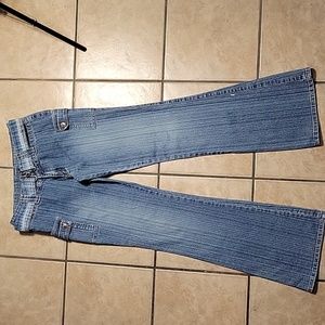 BUBBLEGUM Y2K "VERY RARE" Cargo-Style Flare Jeans Stretch-Matching Belt 7 JR